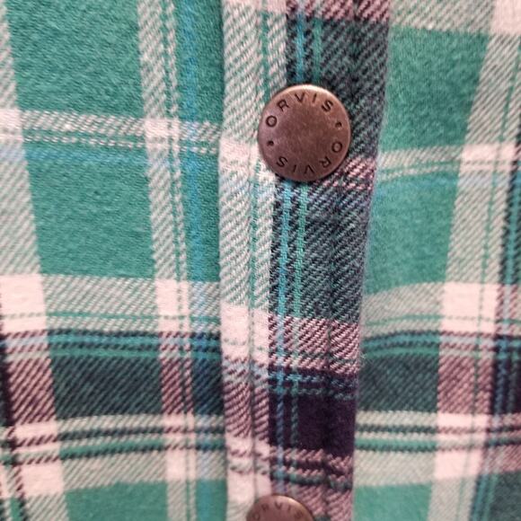 Orvis Green Blue Plaid Check Shacket Jacket Cotton jacket, Cizy and Warm Size M - Picture 9 of 14